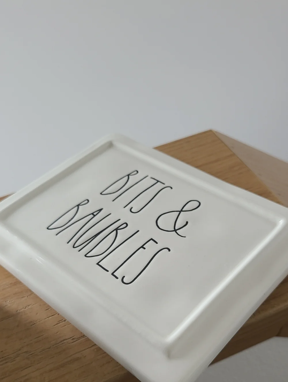 Bits & Baubles Ceramic Trinket Box - White